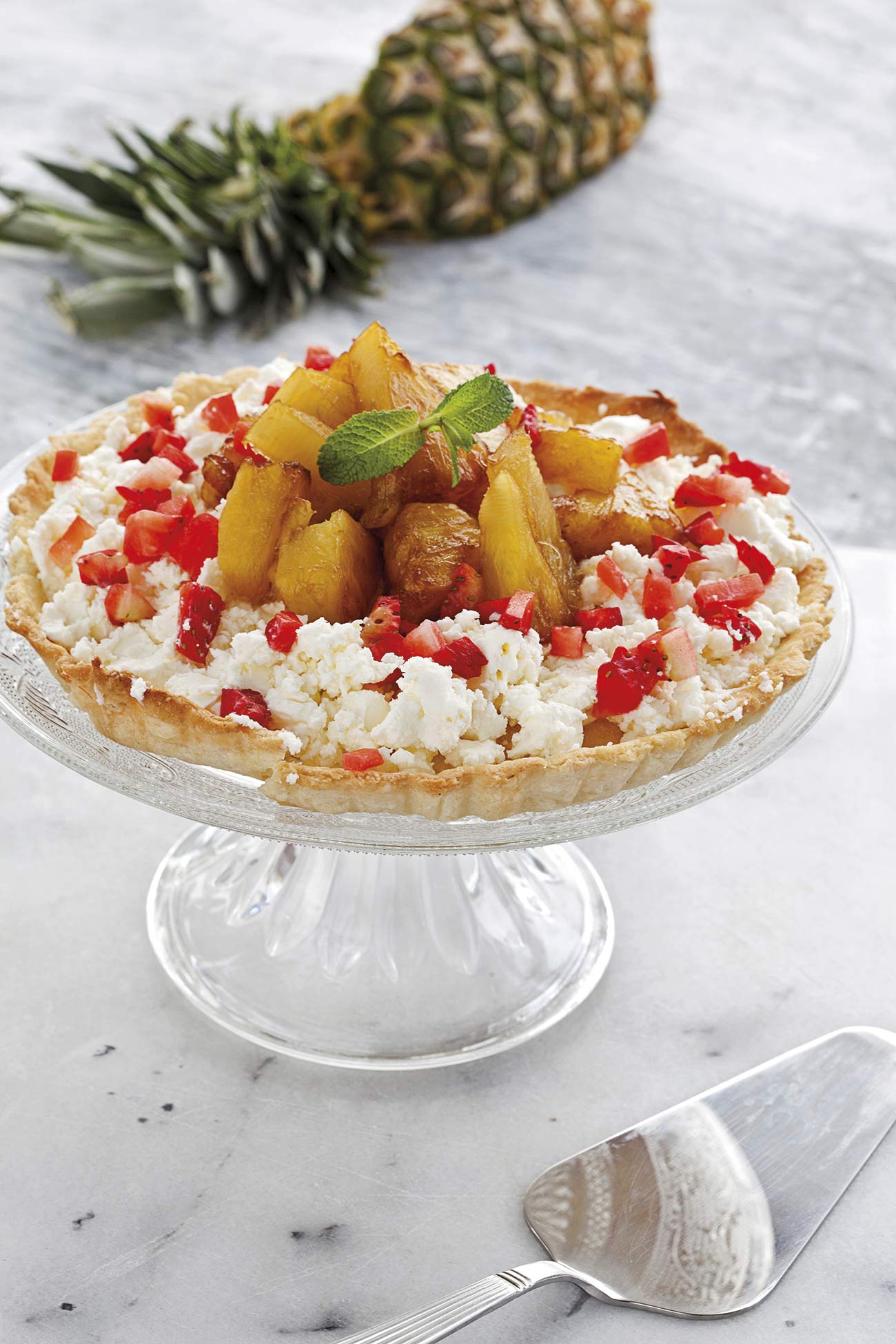 tarta de piña caramelizada