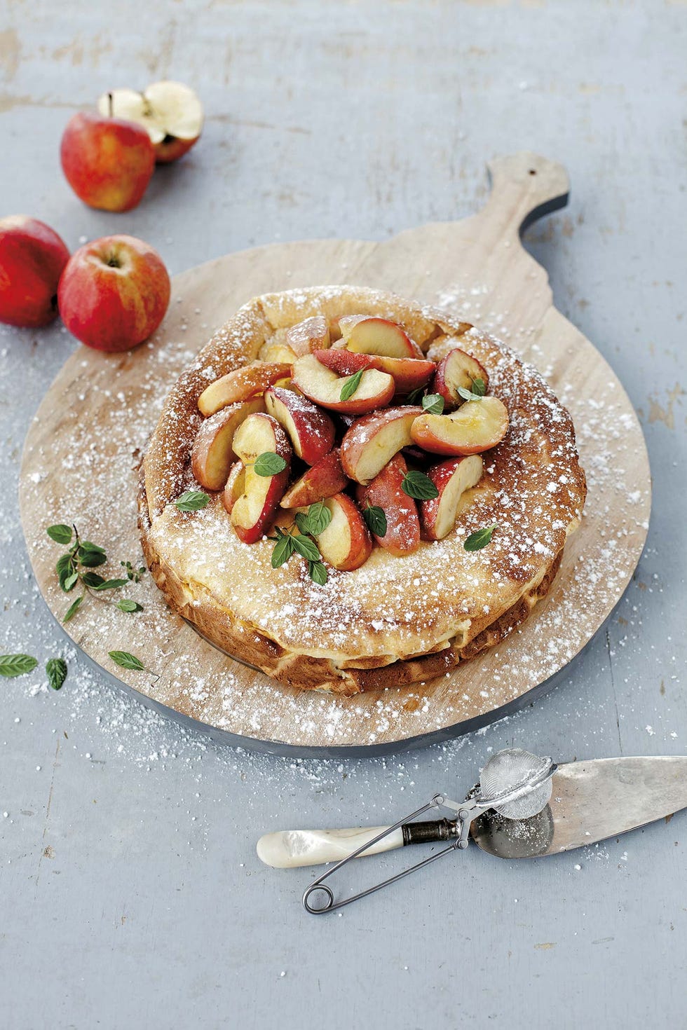 tarta de queso con manzana