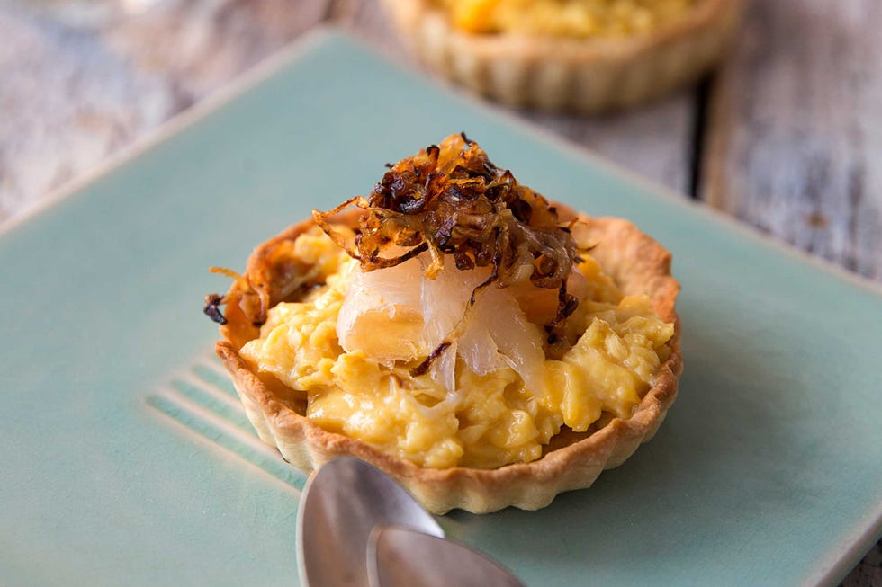 tartaletas de bacalao y queso