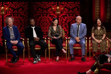 andy zaltzman, babatunde ales, emma sidi, jack dee and rosie jones on taskmaster season 18