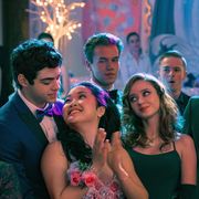 to all the boys ive loved before 3  noah centineo as peter kavinsky, lana condor as lara jean covey,  ross butler as trevor, in to all the boys ive loved before 3 cr katie yu  netflix © 2020