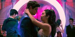 to all the boys ive loved before 3  ross butler as trevor, noah centineo as peter kavinsky, lana condor as lara jean covey,  in to all the boys ive loved before 3 cr katie yu  netflix © 2020