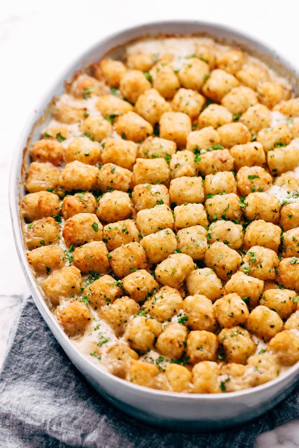 Slow Cooker Chicken Tater Tot Casserole - The Magical Slow Cooker