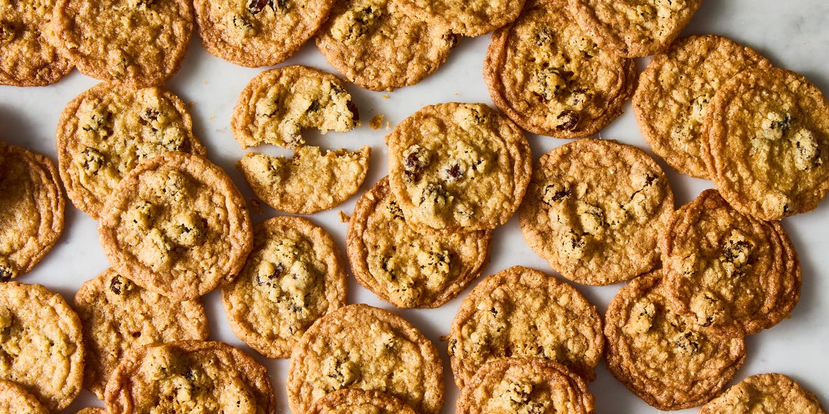 preview for My Copycat Tate's Oatmeal Raisin Cookies Are Just As Thin & Crispy As The OG
