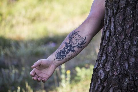 tattoo deer in the forest
