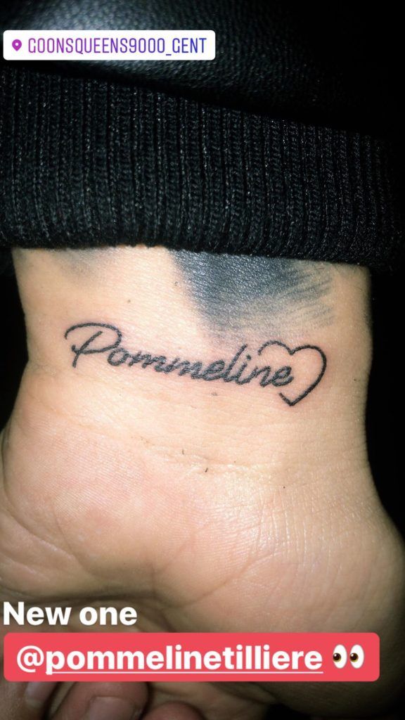 De nieuwe tattoo van Pommelines nieuwe vriend, Cirio.