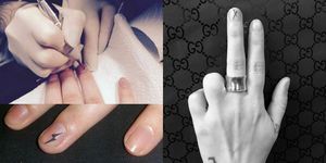 mini tatuaggi sulle unghie 