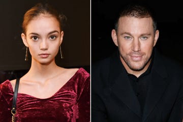 two individuals posed for an event captured in contrasting lighting