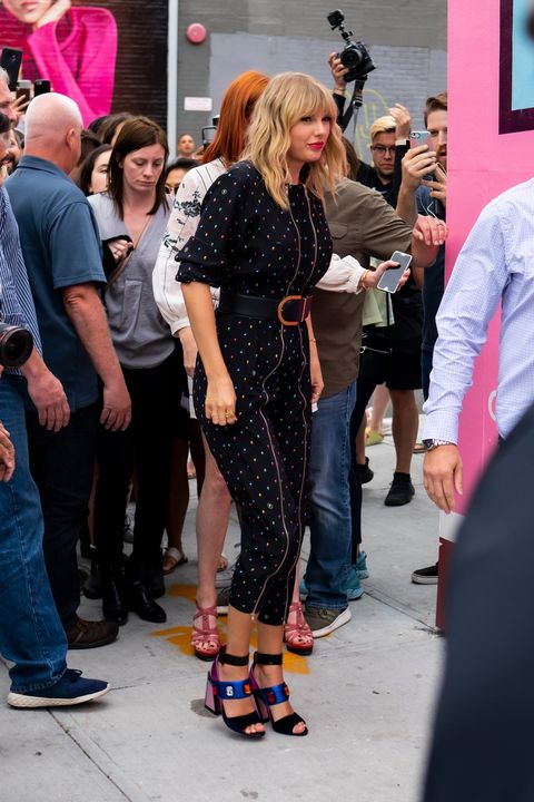 brooklyn, ny   august 23 taylor swift is seen on august 23, 2019 in the brooklyn borough of new york city photo by gothamgc images