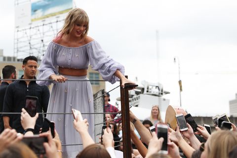 nashville, tennessee   april 25 in advance of her new single me, taylor swift surprises fans at the new kelsey montague what lifts you up mural on april 25, 2019 in nashville, tennessee swift commissioned the mural and put clues about her upcoming new music in the piece photo by leah puttkammergetty images