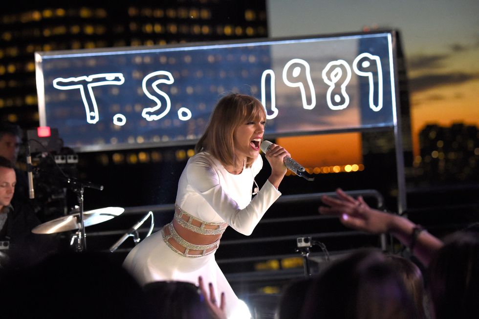 new york, ny   october 27  taylor swift performs during her 1989 secret session with iheartradio on october 27, 2014 in new york city  photo by kevin mazurtasgetty images for tas
