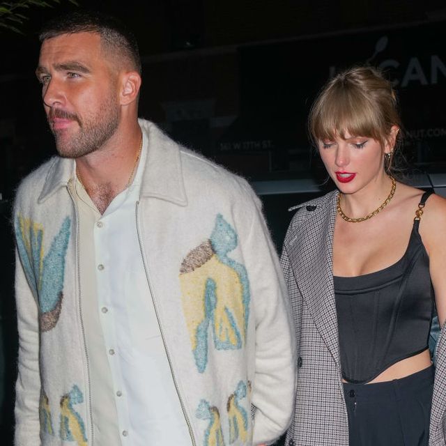 travis kelce and taylor swift are seen leaving the snl after party on october 15, 2023 in new york