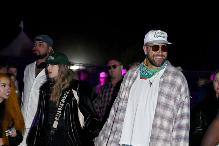 taylor swift and travis kelce at neon carnival held during the coachella music and arts festival on april 13, 2024 in thermal, california