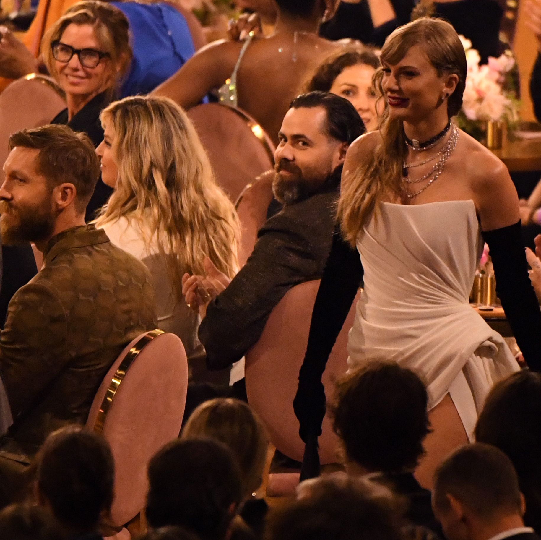 Taylor Swift Reportedly Didn't Even Notice That Her Ex-Boyfriend Calvin Harris Was at the 2024 Grammys