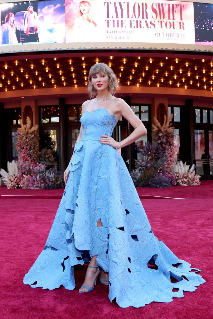 Taylor Swift Has a New Romantic Style at Eras Tour Movie Red Carpet