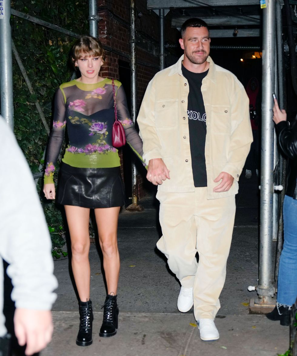 Taylor Swift does date night dressing with Travis Kelce in sheer mesh