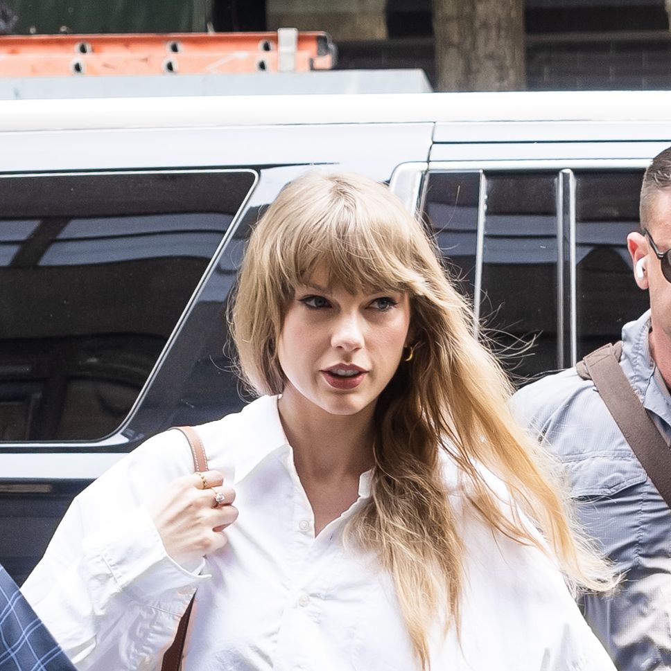 Taylor Swift Wears White Top and Jean Shorts Out in Greenwich Village
