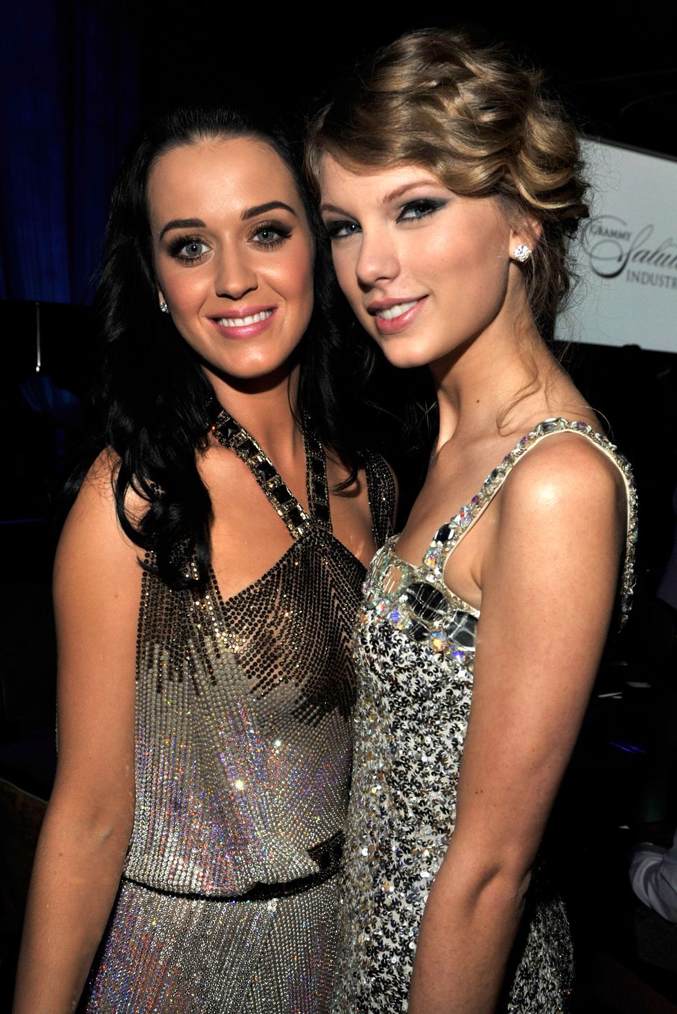 katy perry and taylor swift at the 52nd annual grammy awards   salute to icons honoring doug morris held at the beverly hilton hotel on january 30, 2010 in beverly hills, california