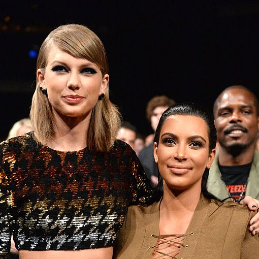 kim kardashian shared a video listening to taylor swift is the feud over