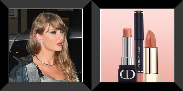 taylor swift walking into electric lady studios, lipstick