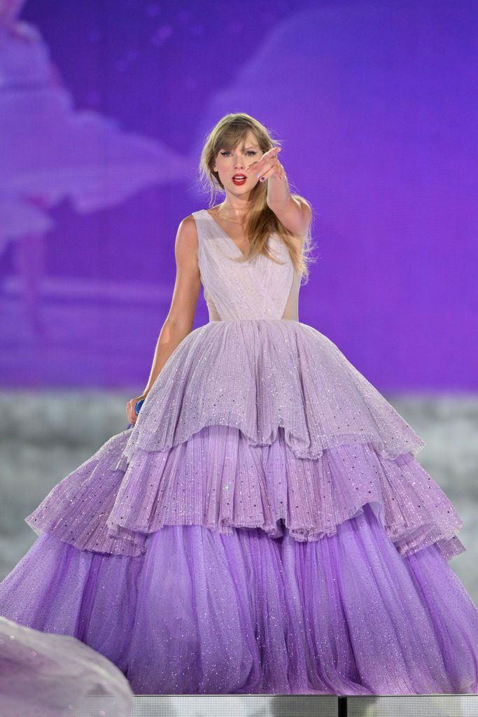 taylor swift purple dress