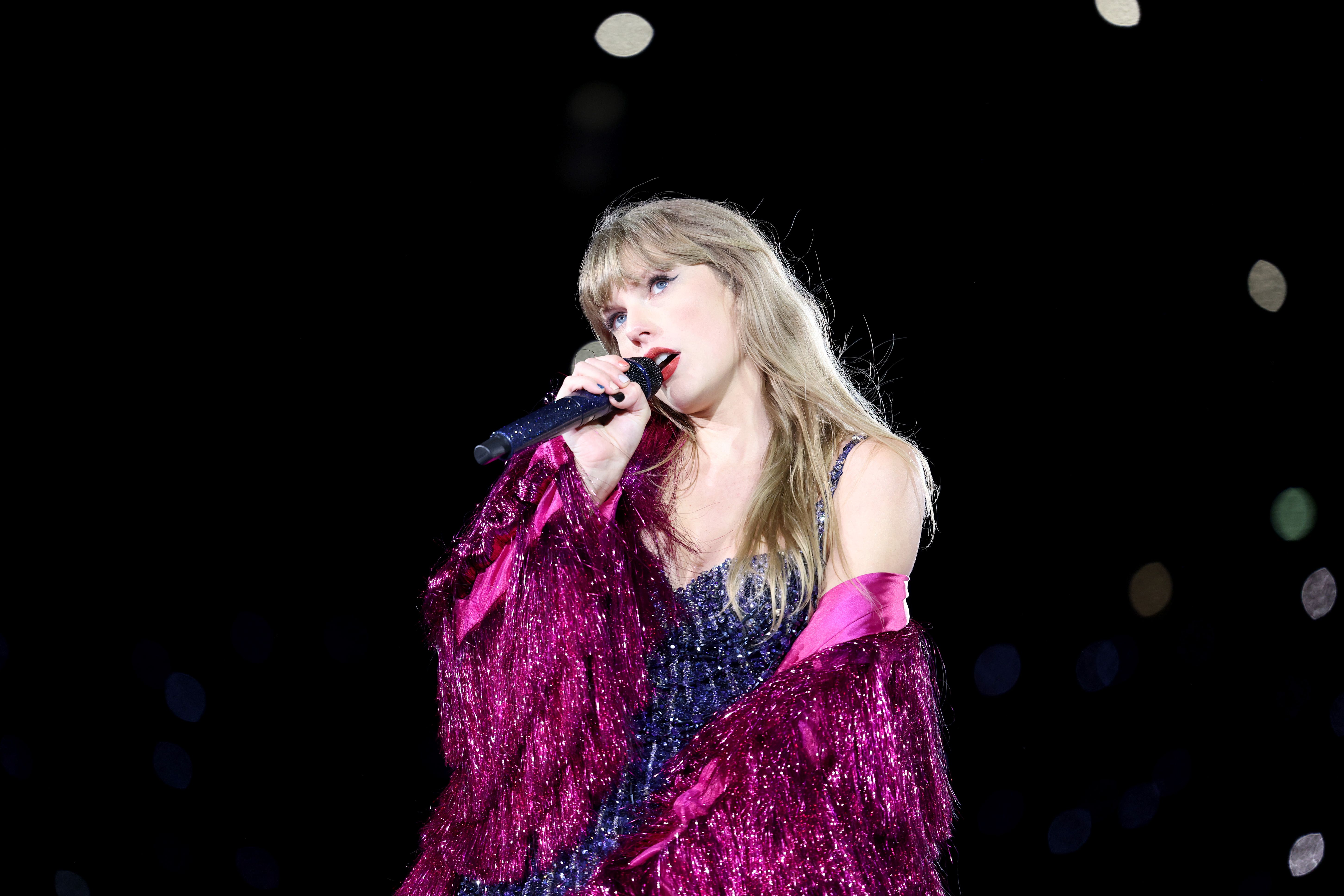 Taylor swift hotsell pink coat