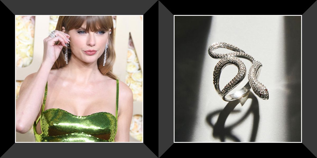 Taylor Swift Gold Snake Ring with Box
