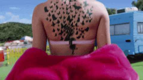 Taylor Swift "You Need to Calm Down" Music Video Easter Eggs - Snake to Butterfly Tattoo