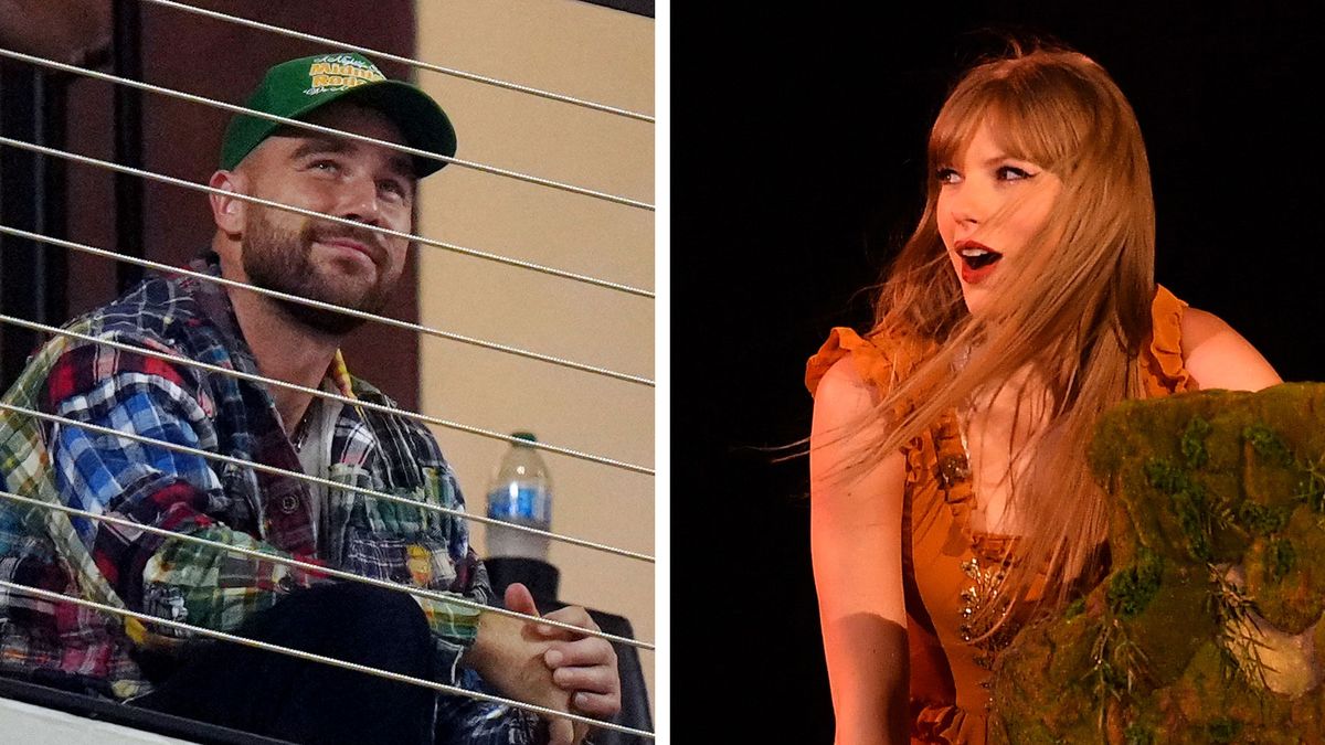 Taylor Swift runs to kiss Travis Kelce after he attends her second Eras  show in Argentina