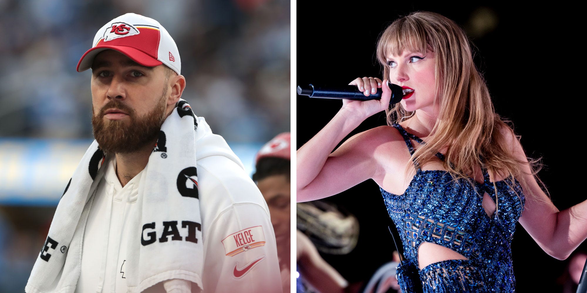 Kelce was spotted in Kansas City, Missouri, while Swift was performing overseas.