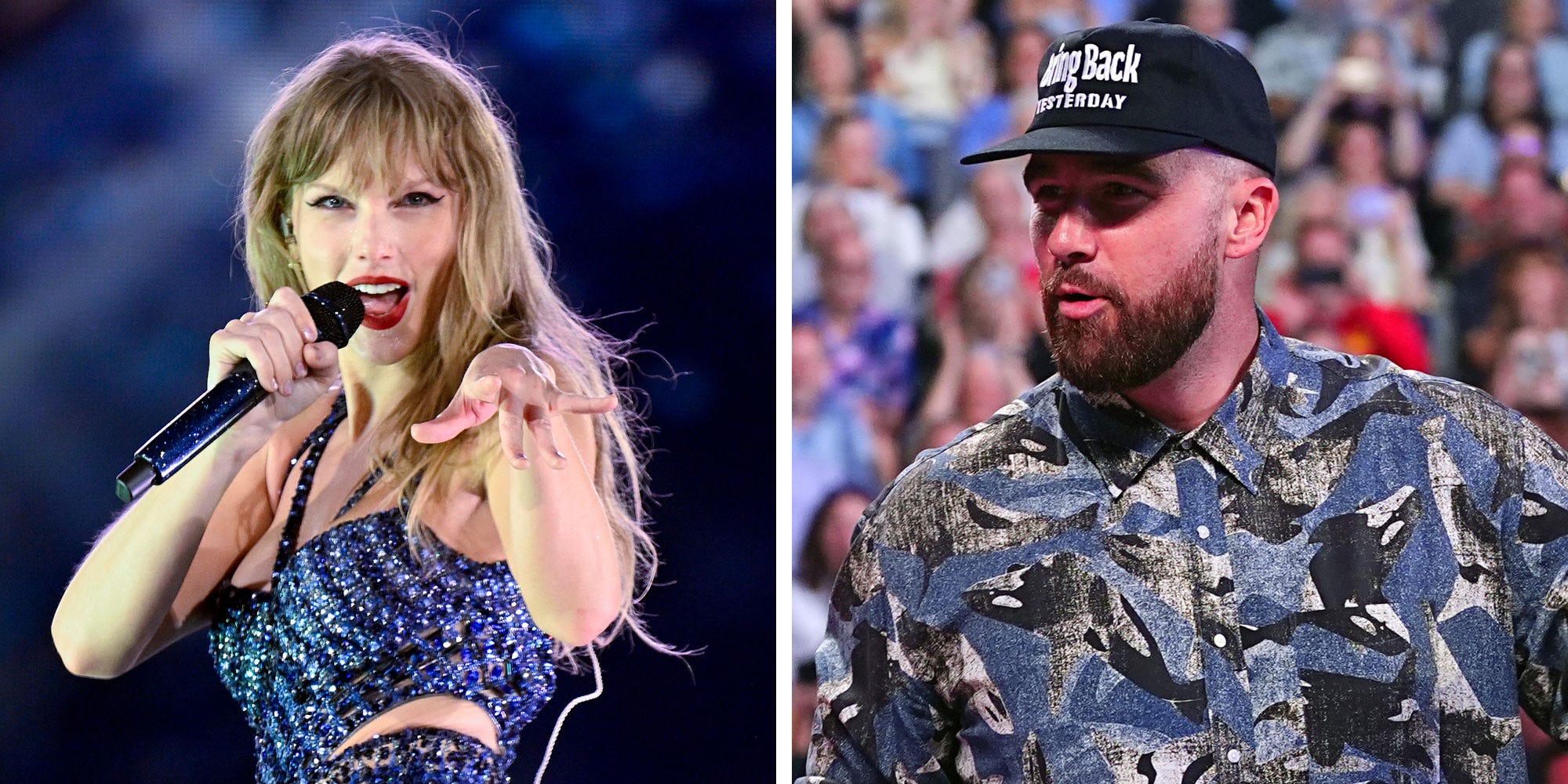 The NFL star flew over 5,000 miles to attend Swift's final Dublin show after attending a wedding in L.A. the day before.