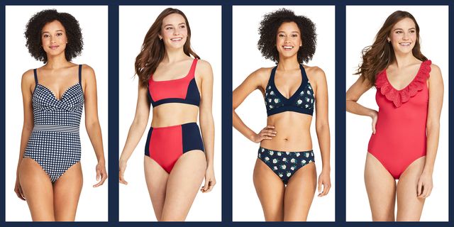 Womens Lands' End Bikini Swimsuit Tops - Swimsuits, Clothing