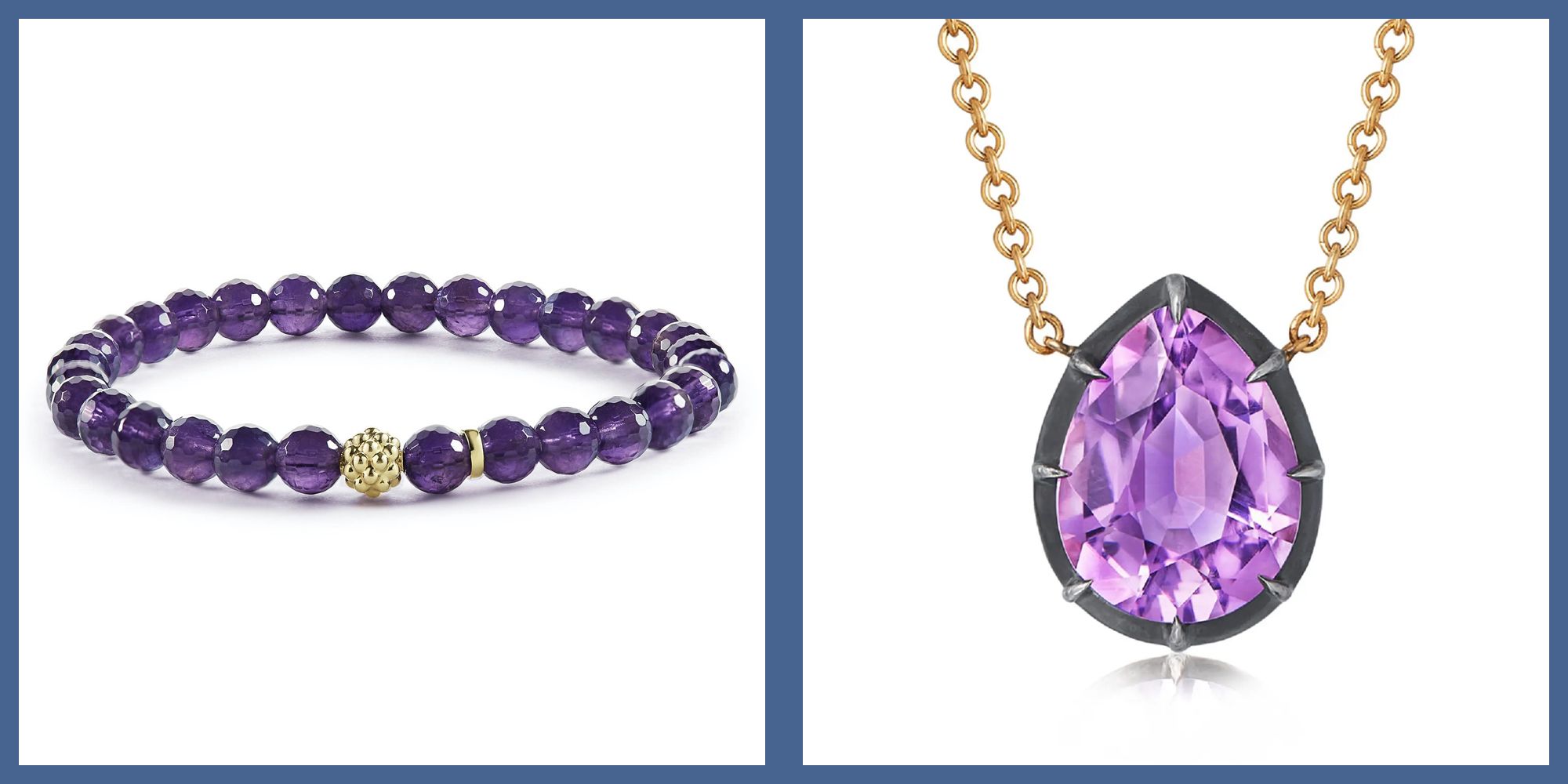Amethyst February Birthstone Necklace - Gold | EDGE of EMBER | Reviews on  Judge.me