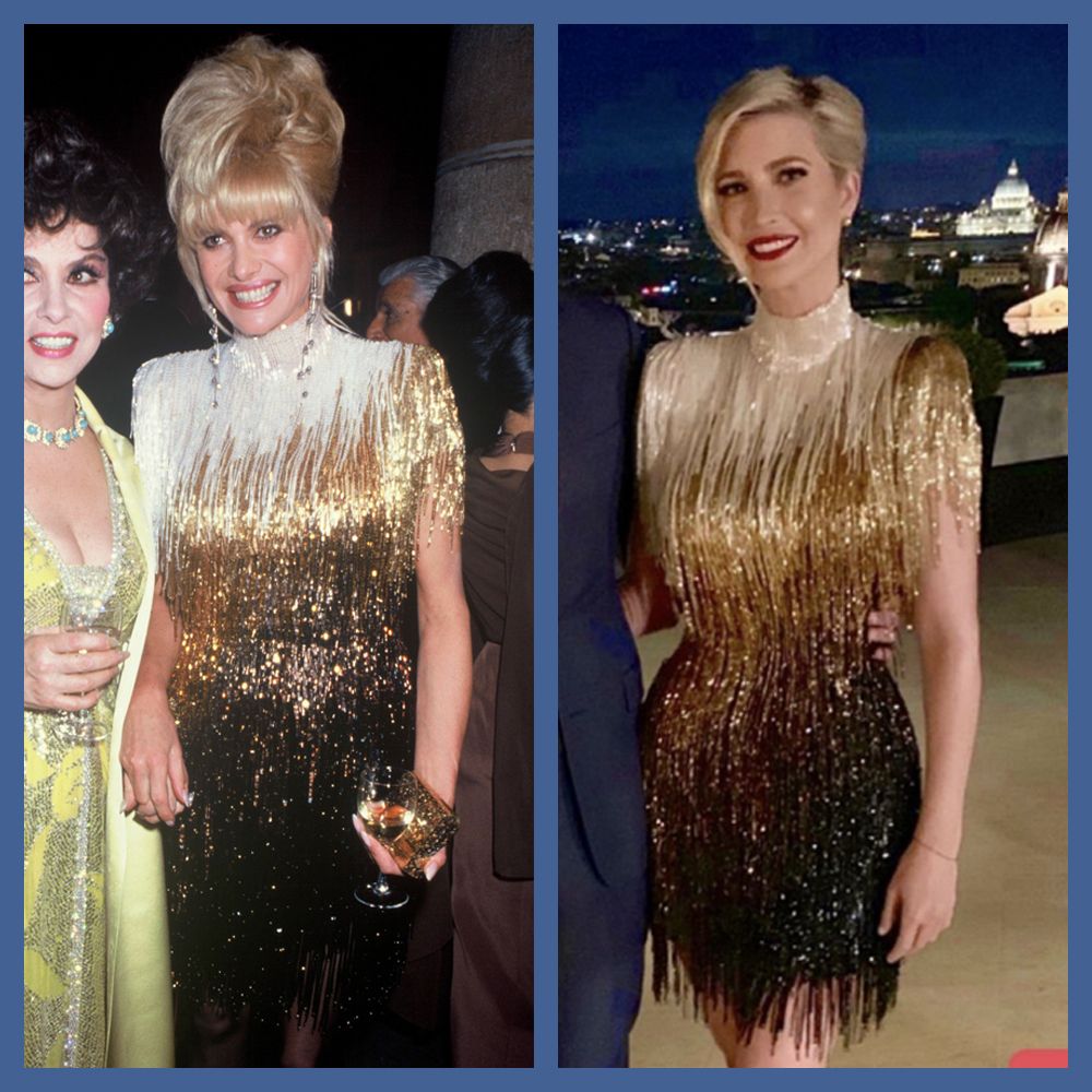 Ivanka trump 2024 gold dress