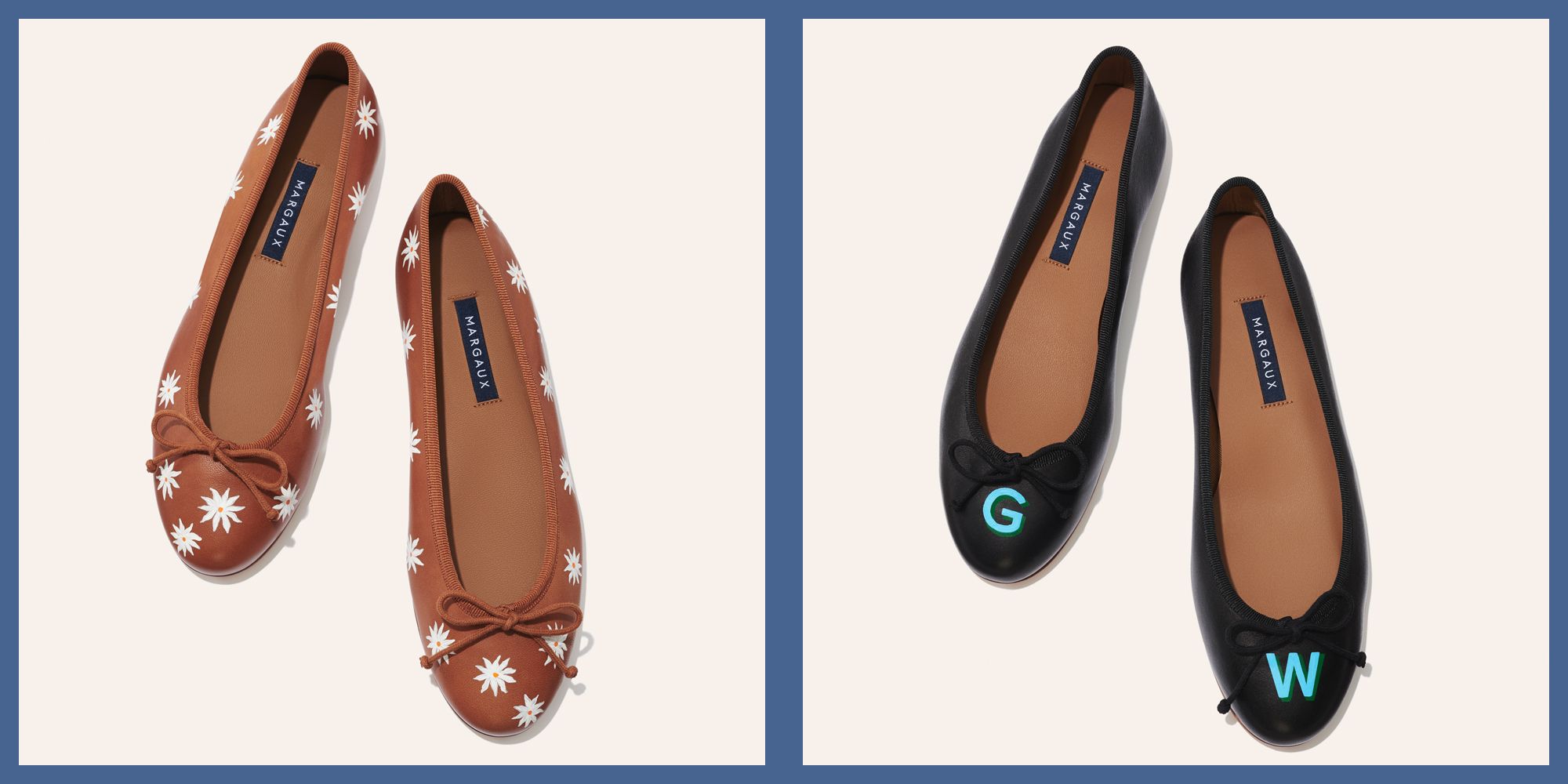 Monogrammed store ballet flats