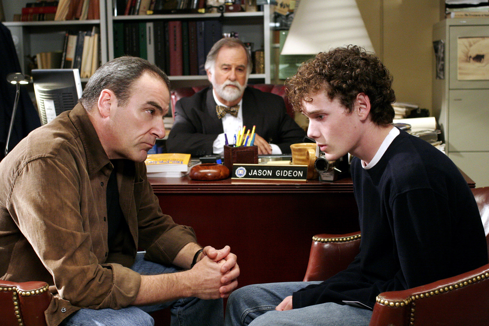 mandy patinkin and anton yelchin in cbs criminal minds