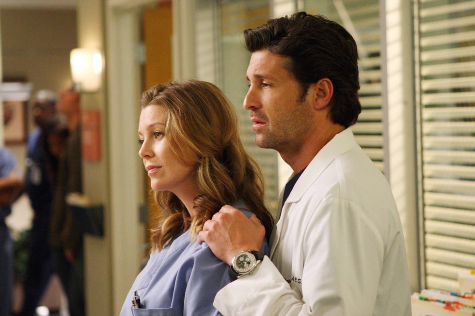 a man and a woman looking at each other