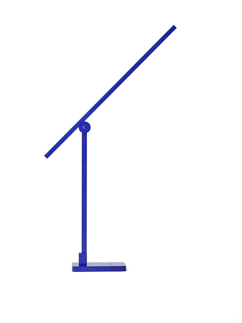 a blue aluminium floor light