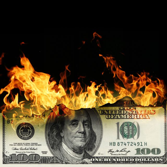 Flame, Fire, Heat, Banknote, Money, Paper, Currency, Paper product, 