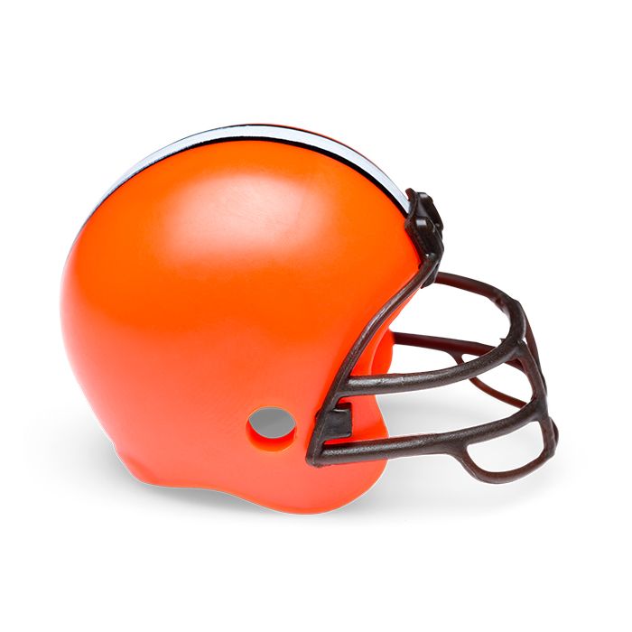 Helmet, Sports gear, Football helmet, Personal protective equipment, Orange, Football gear, Football equipment, Headgear, Sports equipment, Face mask, 