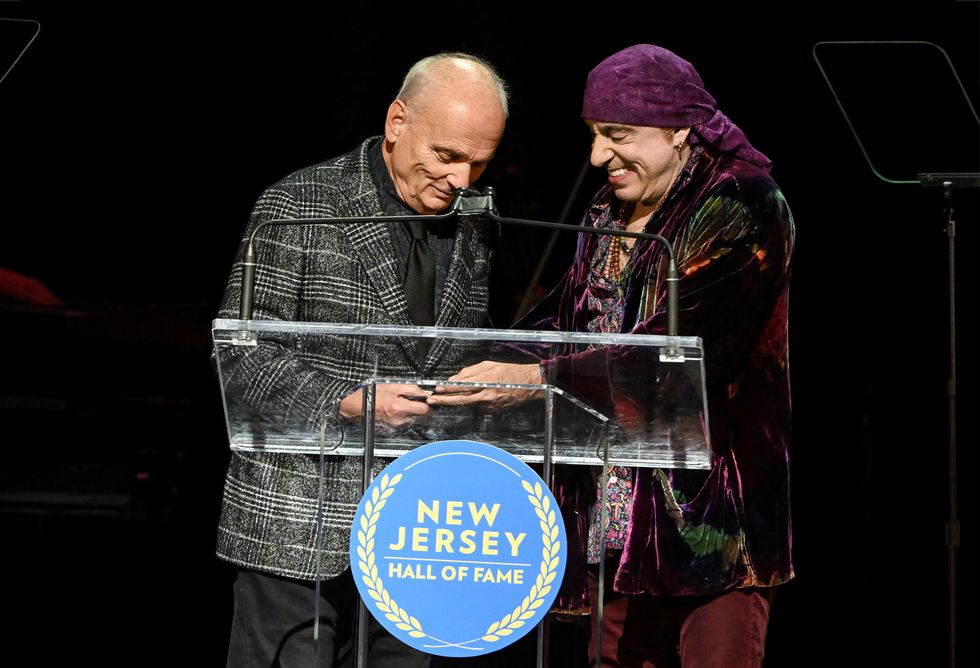 david chase and steven van zandt at the 15th annual induction ceremony for the new jersey hall of fame at njpac october 29, 2023 in newark, new jersey photo by bryan beddervariety via getty images