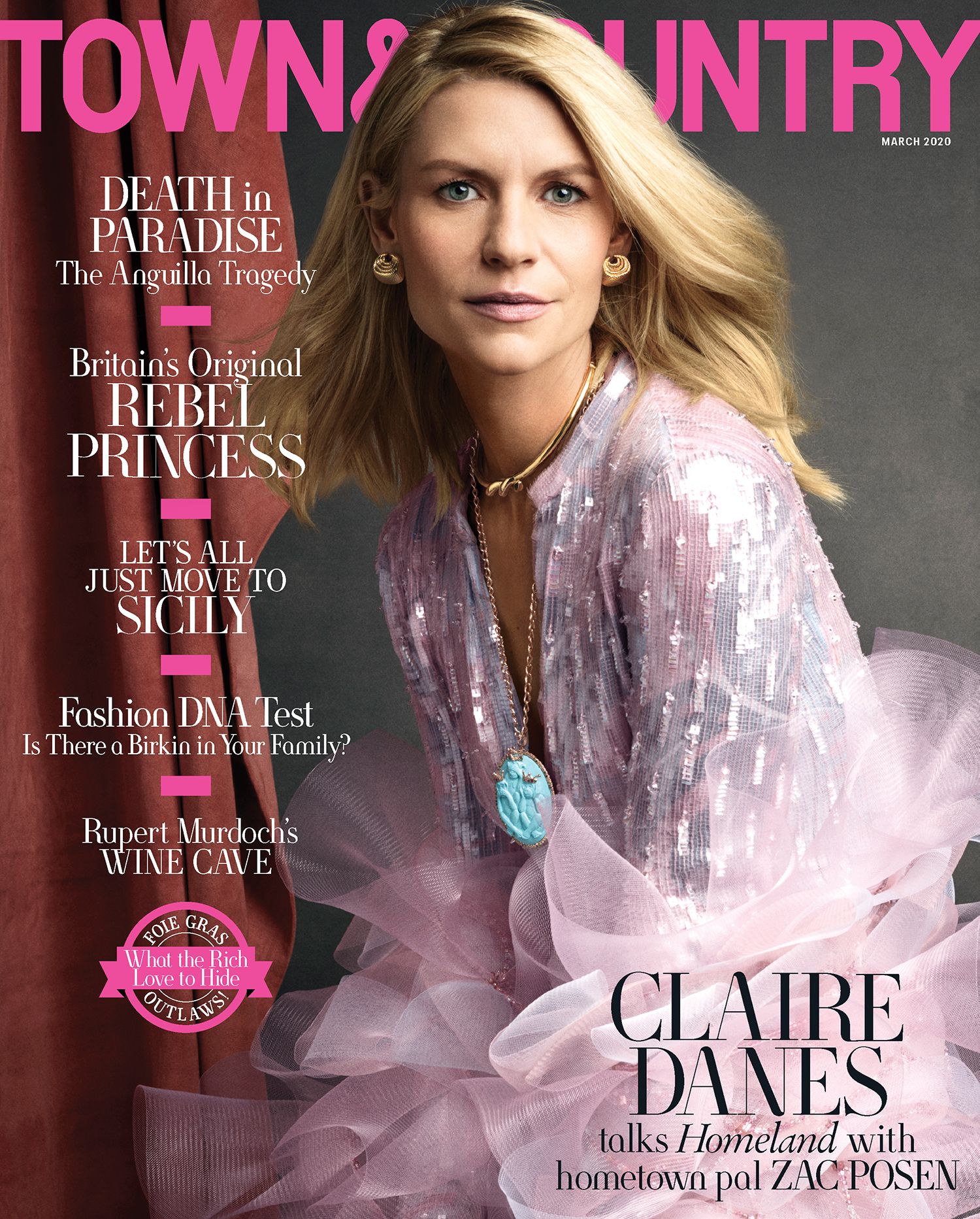 Claire Danes & Zac Posen Look Ahead: Town & Country March 2020 Cover