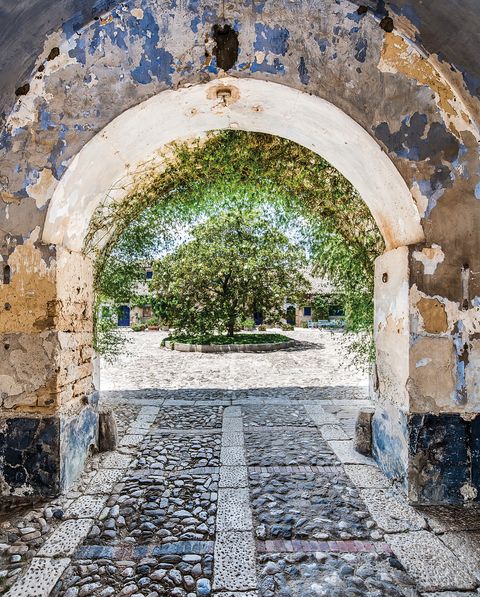 The courtyard of Regaleali, Sicily