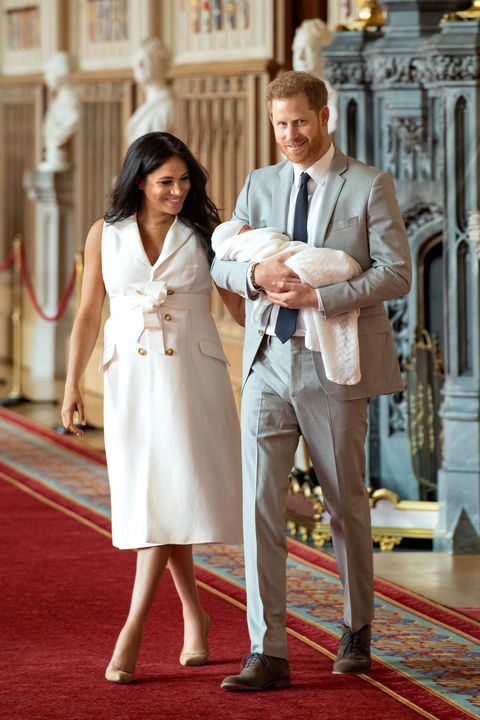meghan markle with prince harry and baby archie