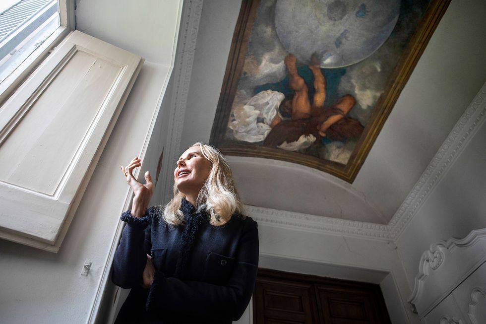 jupiter, neptune and pluto, seen above, is the crown jewel of the villa aurora, where princess rita boncompagni ludovisi pictured is at the center of an epic inheritance squabble