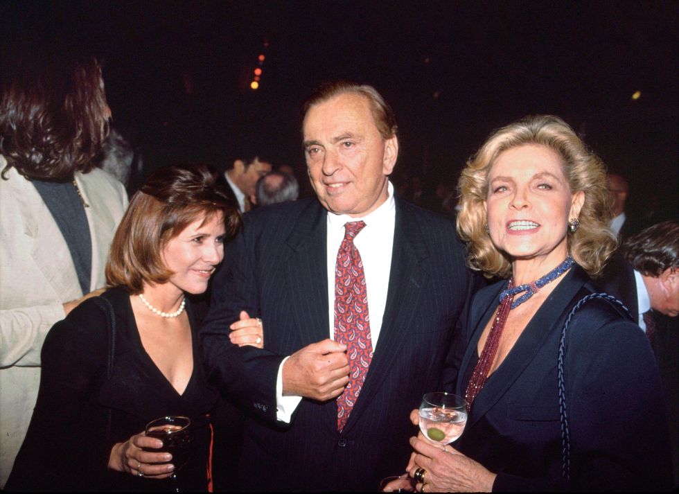 gore vidal with carrie fisher and lauren bacall