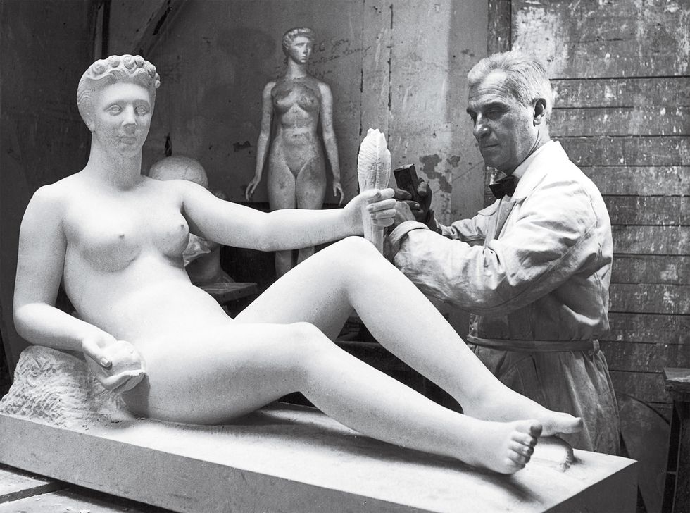 paul belmondo, french sculptor photo by charles ciccionegamma rapho via getty images