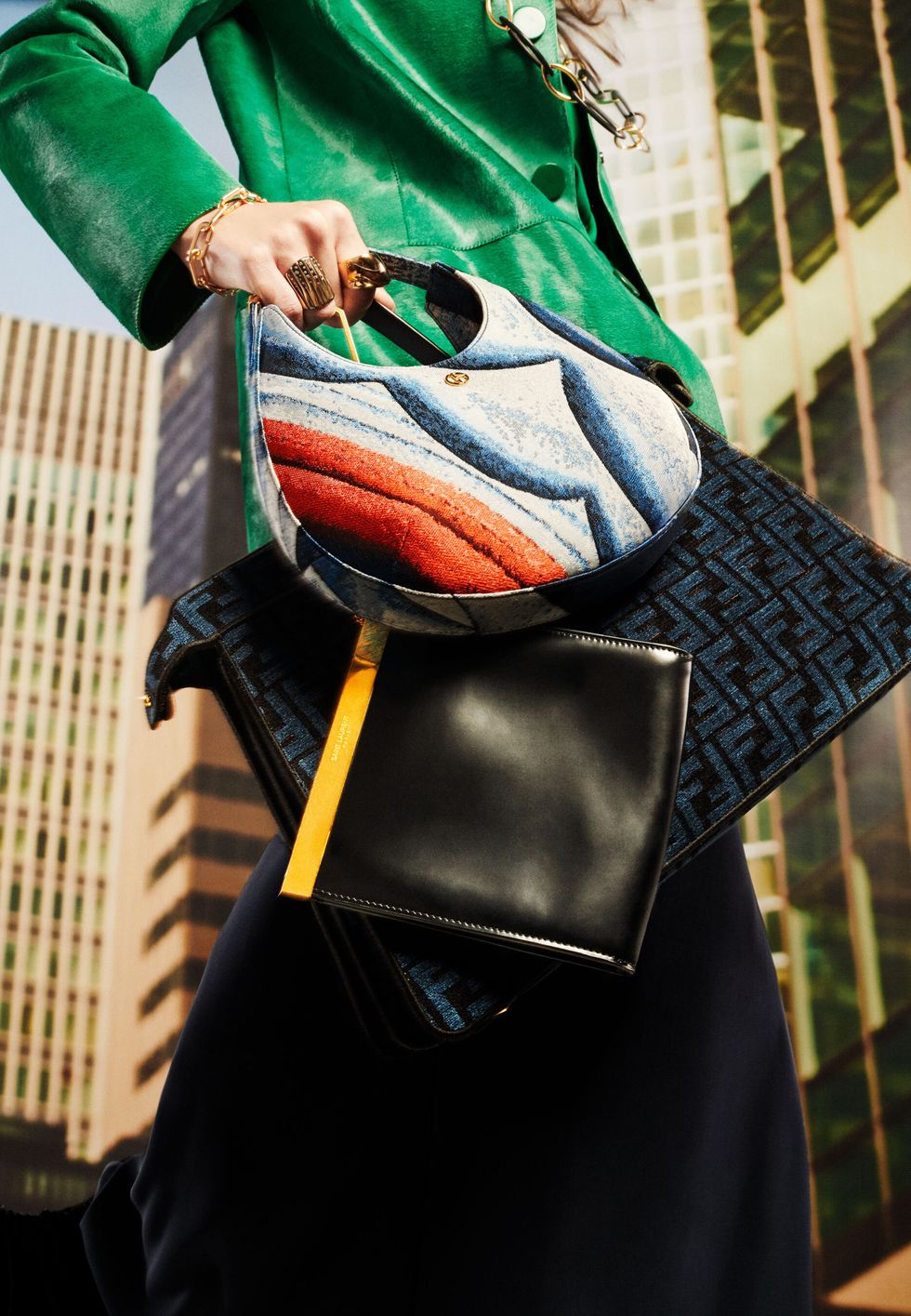 Multi Bag Fashion Week Trend - How To Layer Handbags