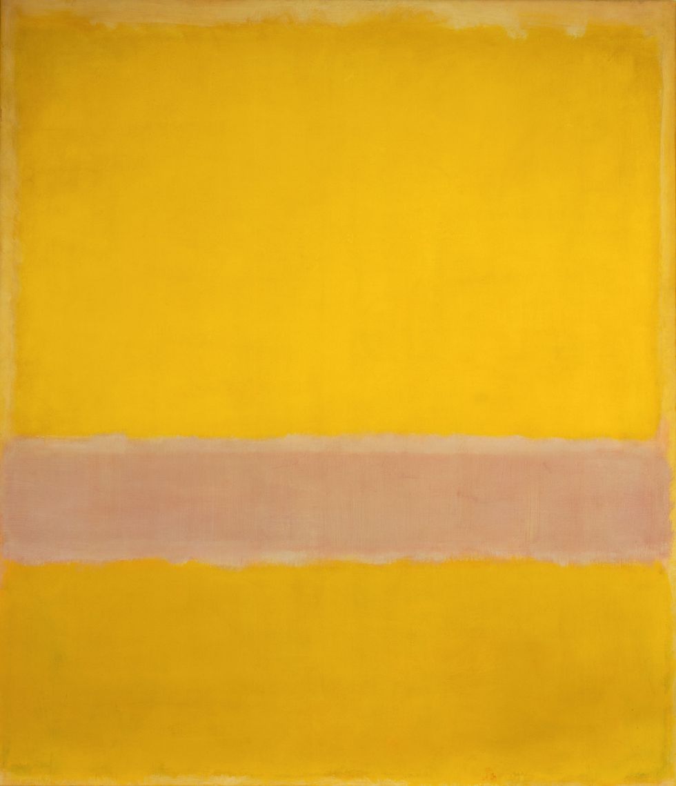 mark rothko, untitled yellow, pink, yellow on light pink, 1955