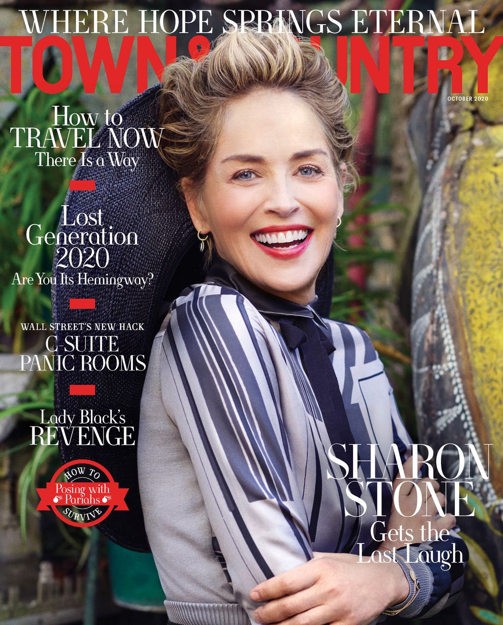 sharon stone town  country magazine october 2020